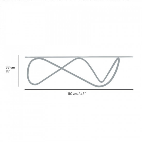 Dimensions of the Kaeko glass coffee table