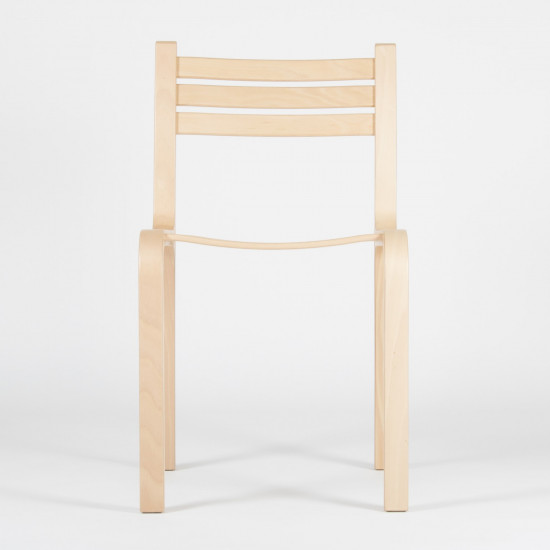 Gabi stacking chair - Natural beech - front view