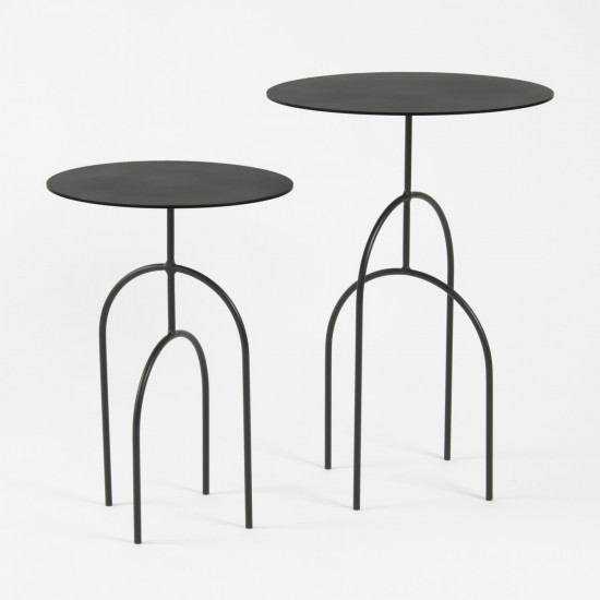 Tables d'appoint en acier Moça - 48 et 58 cm
