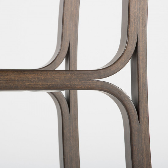 Gabi stacking chair - Walnut stained beech - detail view