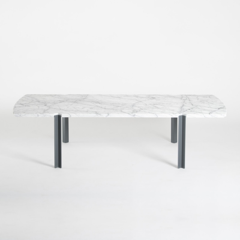 Quattro Cantoni Carrara marble coffee table - polished - grey