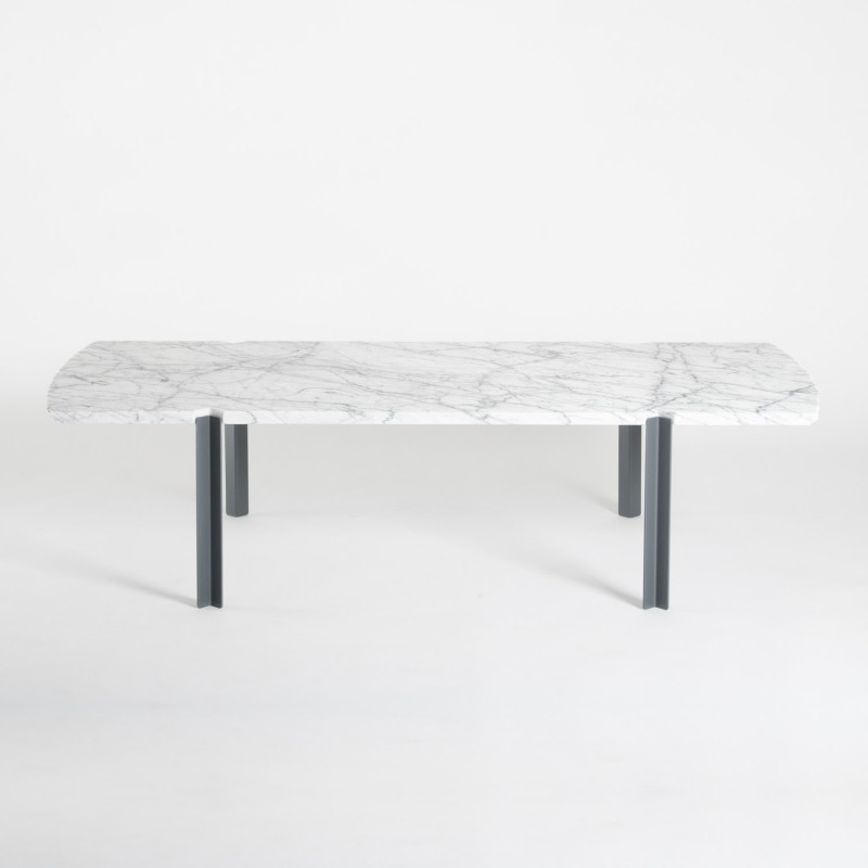 Table basse en marbre de Carrare Quattro Cantoni - poli - gris