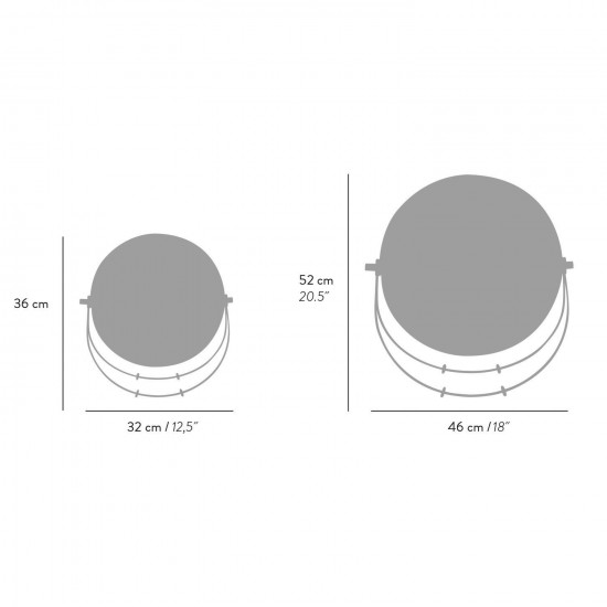 Dimensions of the Eclipse lamp