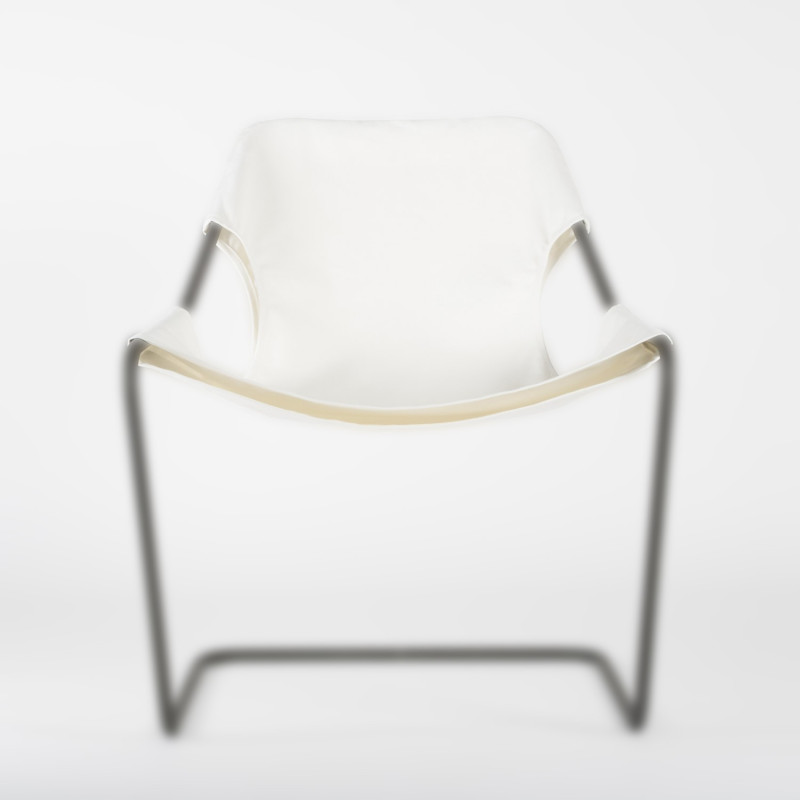 Housse en tissu blanc naturel pour le fauteuil Paulistano