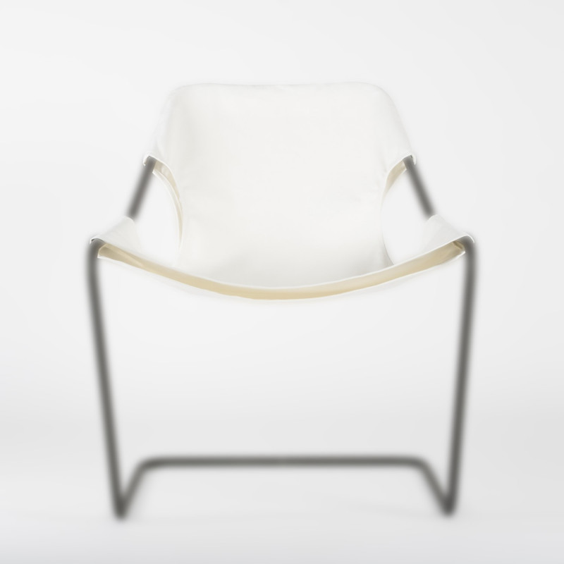 Housse en tissu blanc naturel pour le fauteuil Paulistano