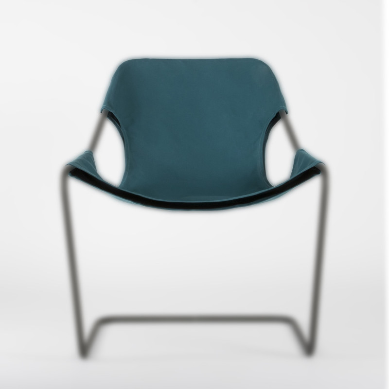 Housse en tissu turquoise pour le fauteuil Paulistano