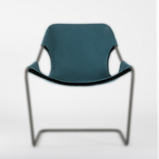 Housse en tissu turquoise pour le fauteuil Paulistano