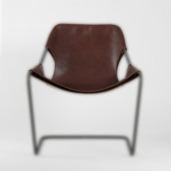 Cognac leather cover for the Paulistano armchair