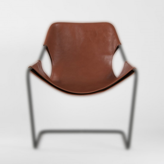 Terracotta leather cover for the Paulistano armchair