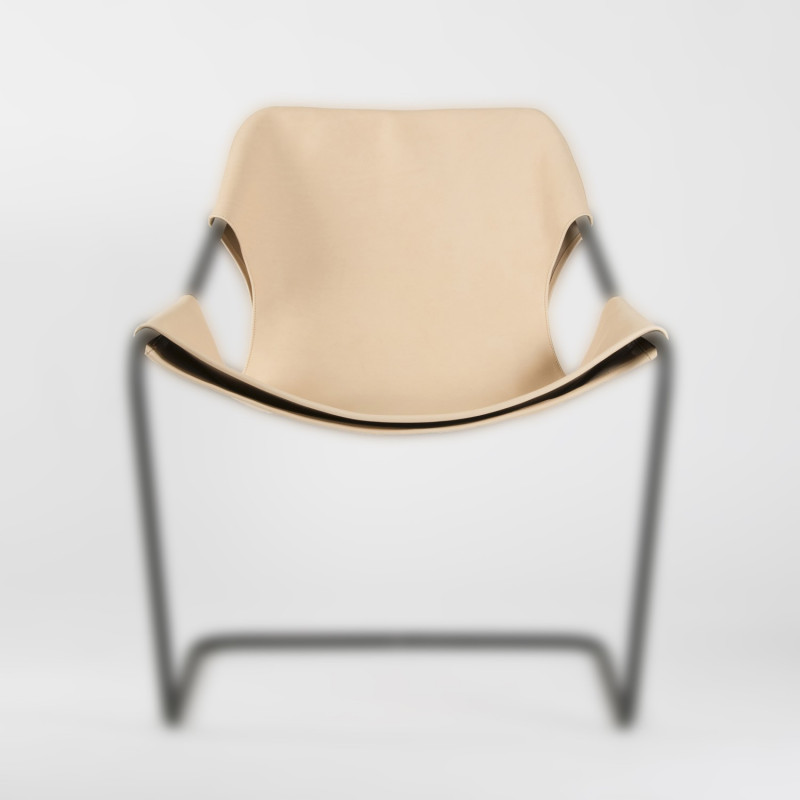 Natural VVN leather cover for the Paulistano armchair