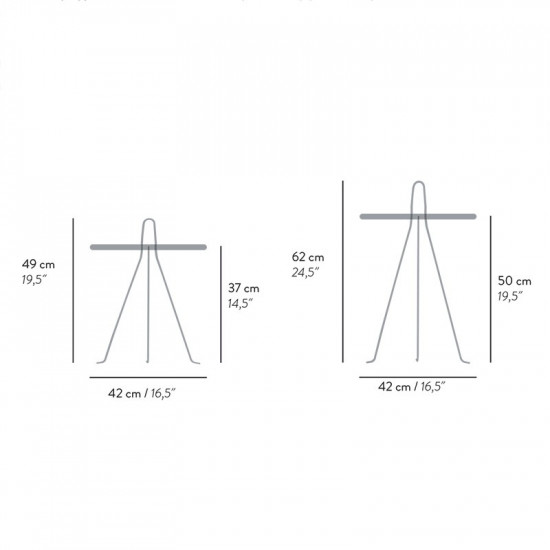 Dimensions of the Tipi side table